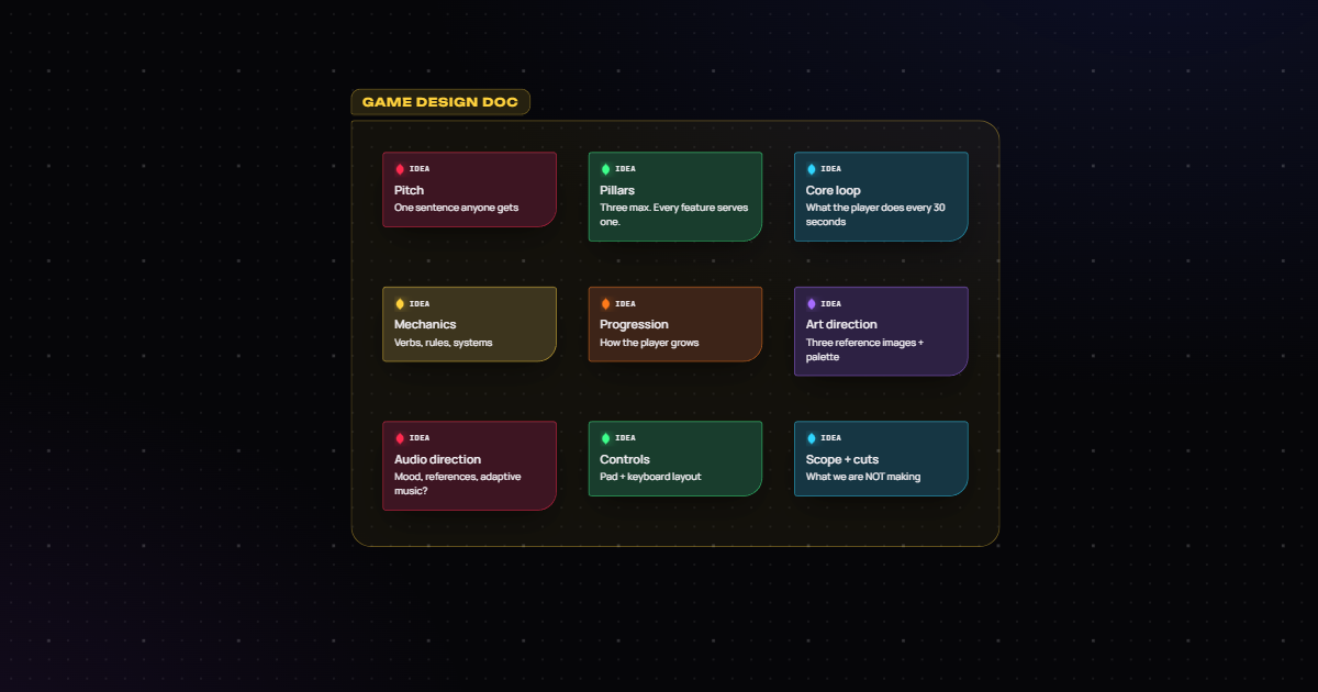Free game design document (GDD) template · Venom Board