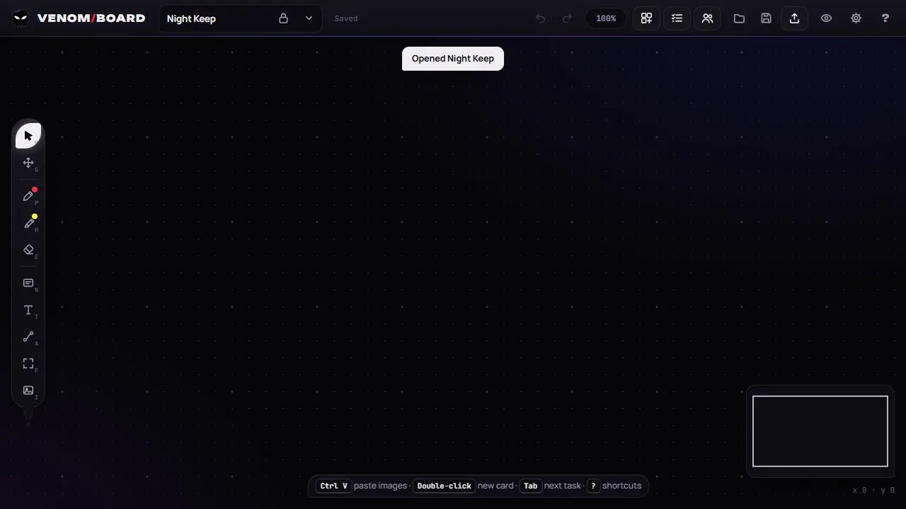 Making three connected cards and setting a status in Venom Board