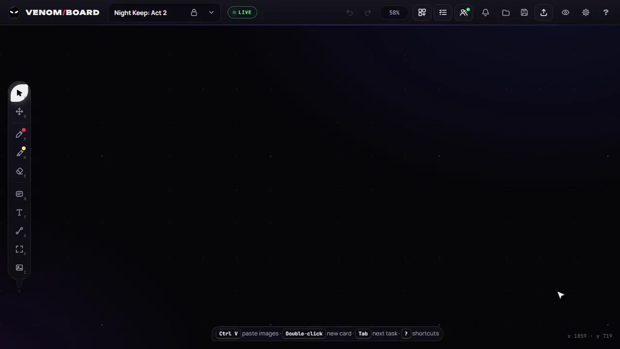 A connected tool mapping out a project on the board